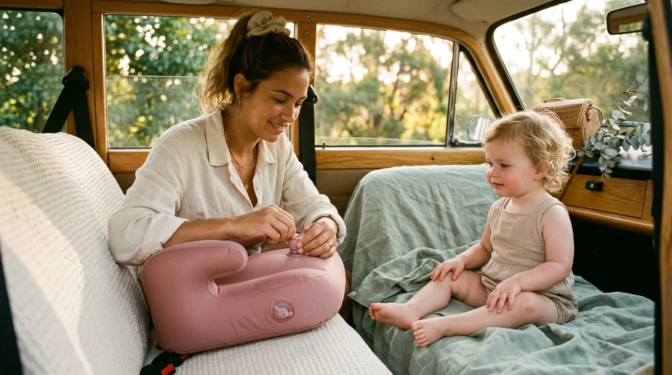 Rehausseur gonflable Bubble Bum : le siège auto compact