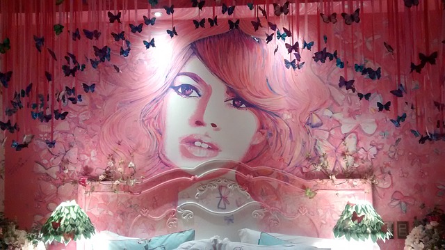 Une chambre de fille rose