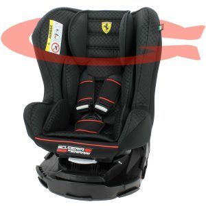 Mycarsit Ferrari pivotant 360°et inclinable Made in France groupe 0+ : 1 (0-18kg)